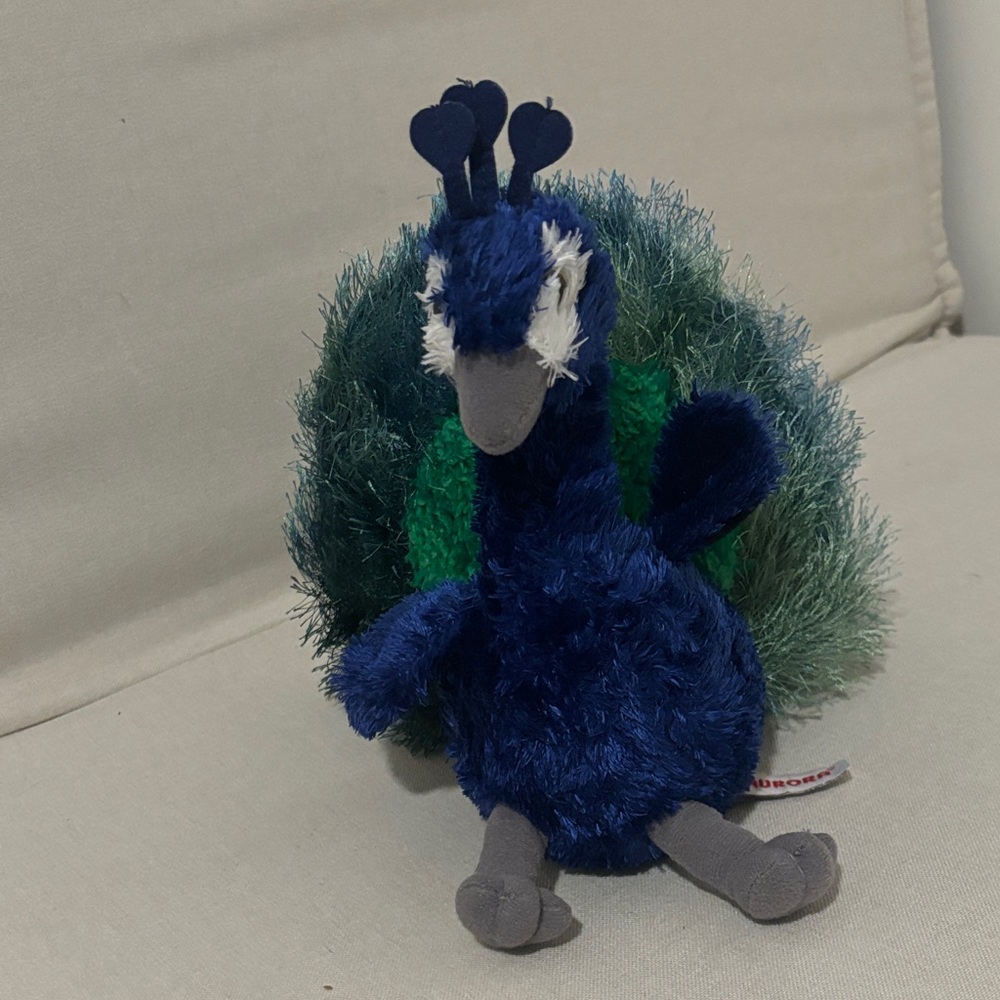 Aurora Colorful Plush Peacock Toy